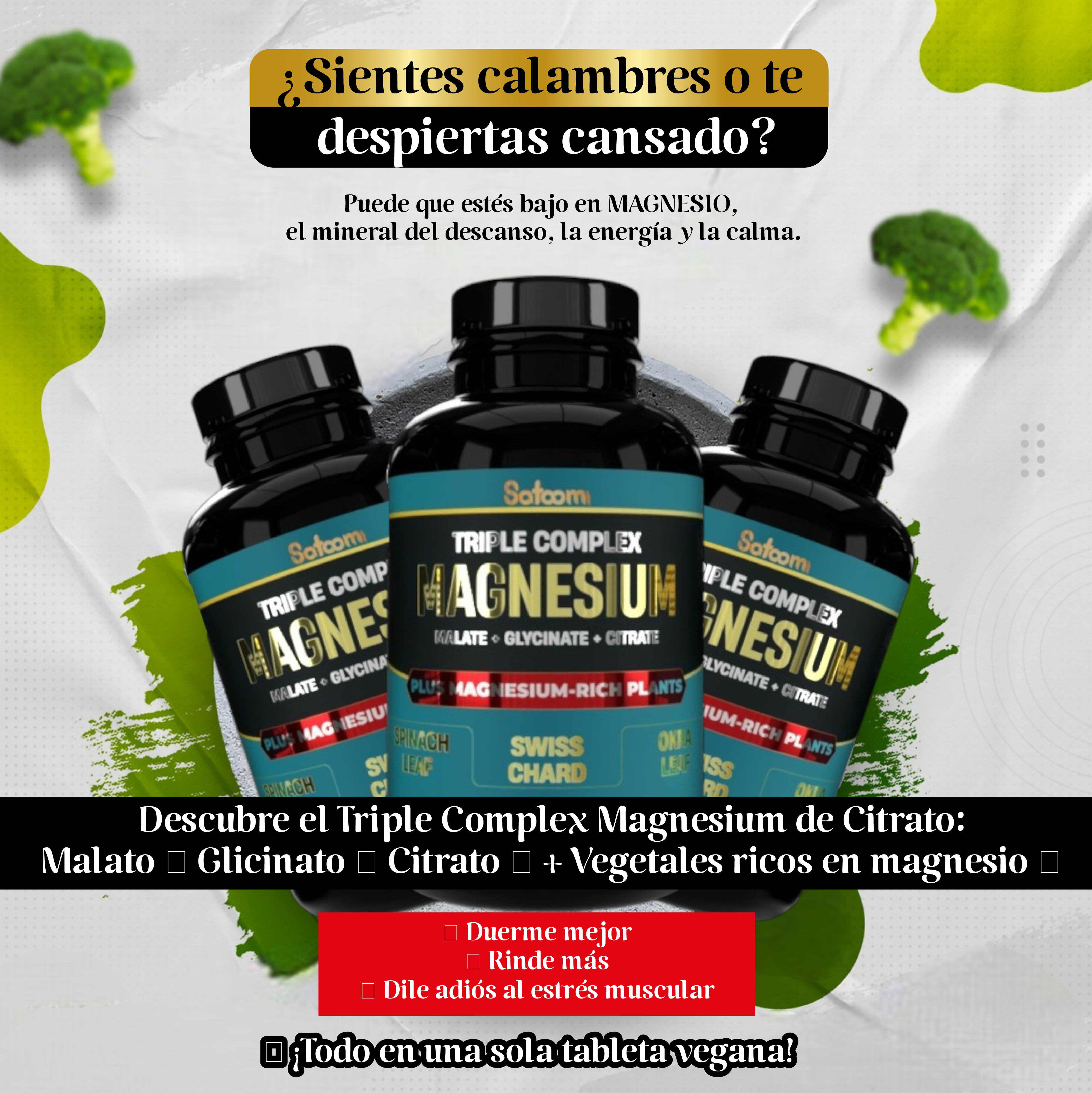 Miniatura 4 de Citrato De Magnesio con Proteina Vegan